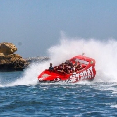 a small boat in a body of water